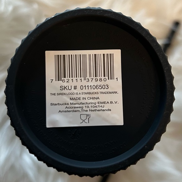Starbucks Europe Amsterdam Matte Black Studded Tumbler Cold Cup 24oz Overseas - Picture 3 of 12